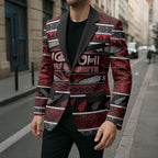 Personalised Ngapuhi Aotearoa Meri Kirihimete Blazer Maori Silver Fern Koru Tribal Pattern