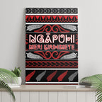 Ngapuhi Aotearoa Meri Kirihimete Canvas Wall Art Maori Silver Fern Koru Tribal Pattern