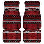 Personalised Ngapuhi Aotearoa Meri Kirihimete Car Mats Maori Silver Fern Koru Tribal Pattern