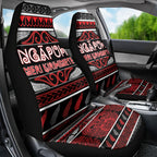 Ngapuhi Aotearoa Meri Kirihimete Car Seat Cover Maori Silver Fern Koru Tribal Pattern