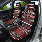 Ngapuhi Aotearoa Meri Kirihimete Car Seat Cover Maori Silver Fern Koru Tribal Pattern