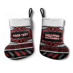 Personalised Ngapuhi Aotearoa Meri Kirihimete Christmas Stocking Maori Silver Fern Koru Tribal Pattern