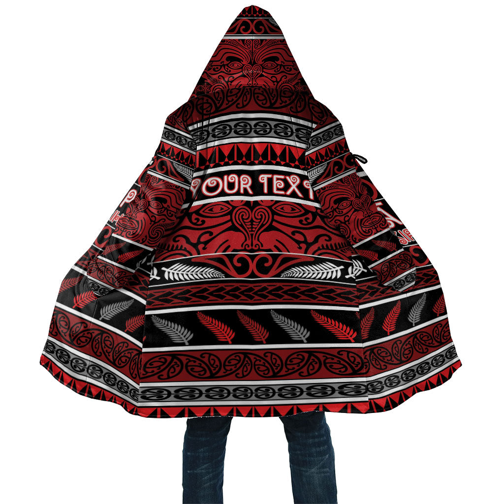 Personalised Ngapuhi Aotearoa Meri Kirihimete Cloak Maori Silver Fern Koru Tribal Pattern