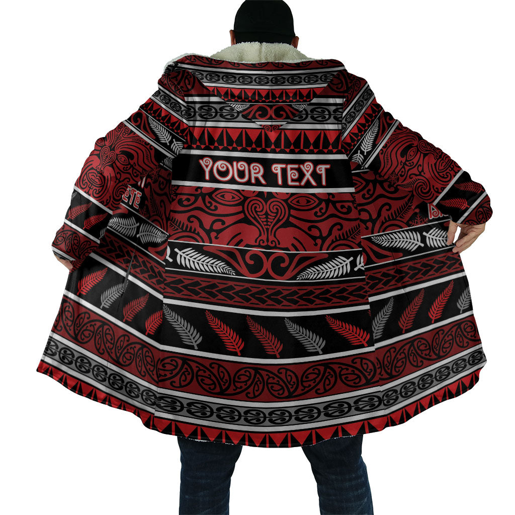 Personalised Ngapuhi Aotearoa Meri Kirihimete Cloak Maori Silver Fern Koru Tribal Pattern