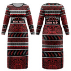 Personalised Ngapuhi Aotearoa Meri Kirihimete Couples Matching Long Sleeve Bodycon Dress and Hawaiian Shirt Maori Silver Fern Koru Tribal Pattern