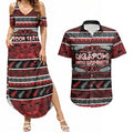 Personalised Ngapuhi Aotearoa Meri Kirihimete Couples Matching Summer Maxi Dress and Hawaiian Shirt Maori Silver Fern Koru Tribal Pattern