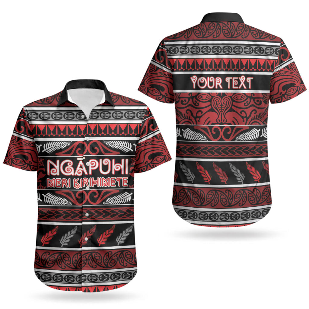 Personalised Ngapuhi Aotearoa Meri Kirihimete Couples Matching Tank Maxi Dress and Hawaiian Shirt Maori Silver Fern Koru Tribal Pattern