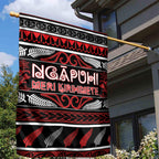 Ngapuhi Aotearoa Meri Kirihimete Garden Flag Maori Silver Fern Koru Tribal Pattern