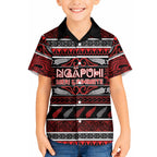 Personalised Ngapuhi Aotearoa Meri Kirihimete Hawaiian Shirt Maori Silver Fern Koru Tribal Pattern