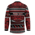 Personalised Ngapuhi Aotearoa Meri Kirihimete Hockey Jersey Maori Silver Fern Koru Tribal Pattern