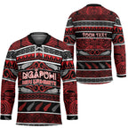 Personalised Ngapuhi Aotearoa Meri Kirihimete Hockey Jersey Maori Silver Fern Koru Tribal Pattern