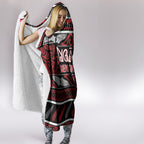 Ngapuhi Aotearoa Meri Kirihimete Hooded Blanket Maori Silver Fern Koru Tribal Pattern