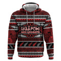 Personalised Ngapuhi Aotearoa Meri Kirihimete Hoodie Maori Silver Fern Koru Tribal Pattern