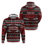 Personalised Ngapuhi Aotearoa Meri Kirihimete Hoodie Maori Silver Fern Koru Tribal Pattern