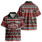 Personalised Ngapuhi Aotearoa Meri Kirihimete Kid Hawaiian Shirt Maori Silver Fern Koru Tribal Pattern