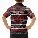 Personalised Ngapuhi Aotearoa Meri Kirihimete Kid Hawaiian Shirt Maori Silver Fern Koru Tribal Pattern
