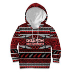 Personalised Ngapuhi Aotearoa Meri Kirihimete Kid Hoodie Maori Silver Fern Koru Tribal Pattern