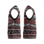 Personalised Ngapuhi Aotearoa Meri Kirihimete Christmas Knitted V-Neck Vest Maori Silver Fern Koru Tribal Pattern