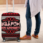 Ngapuhi Aotearoa Meri Kirihimete Luggage Cover Maori Silver Fern Koru Tribal Pattern