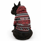 Personalised Ngapuhi Aotearoa Meri Kirihimete Pet Hoodie Maori Silver Fern Koru Tribal Pattern