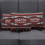 Ngapuhi Aotearoa Meri Kirihimete Pillow Cover Maori Silver Fern Koru Tribal Pattern