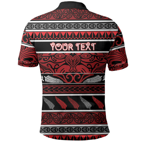 Personalised Ngapuhi Aotearoa Meri Kirihimete Polo Shirt Maori Silver Fern Koru Tribal Pattern