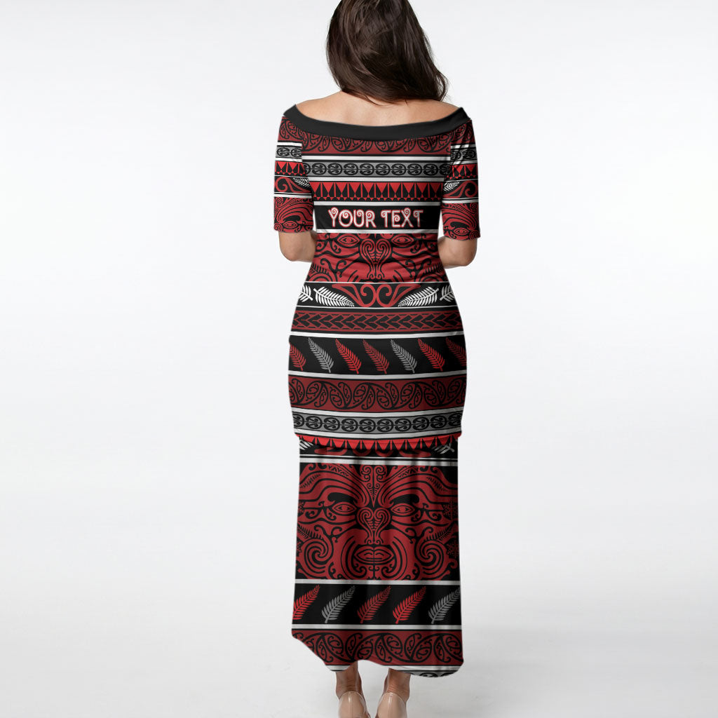 Personalised Ngapuhi Aotearoa Meri Kirihimete Puletasi Maori Silver Fern Koru Tribal Pattern