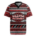 Personalised Ngapuhi Aotearoa Meri Kirihimete Rugby Jersey Maori Silver Fern Koru Tribal Pattern