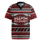 Personalised Ngapuhi Aotearoa Meri Kirihimete Rugby Jersey Maori Silver Fern Koru Tribal Pattern