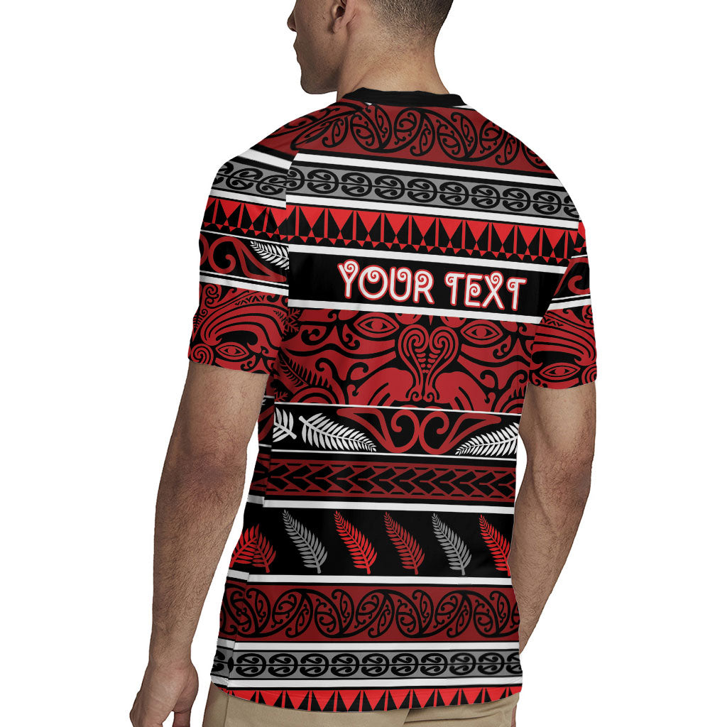Personalised Ngapuhi Aotearoa Meri Kirihimete Rugby Jersey Maori Silver Fern Koru Tribal Pattern