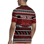 Personalised Ngapuhi Aotearoa Meri Kirihimete Rugby Jersey Maori Silver Fern Koru Tribal Pattern