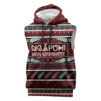 Personalised Ngapuhi Aotearoa Meri Kirihimete Sleeveless Hoodie Maori Silver Fern Koru Tribal Pattern