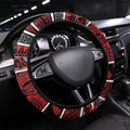 Ngapuhi Aotearoa Meri Kirihimete Steering Wheel Cover Maori Silver Fern Koru Tribal Pattern