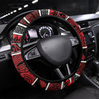 Ngapuhi Aotearoa Meri Kirihimete Steering Wheel Cover Maori Silver Fern Koru Tribal Pattern
