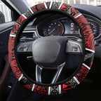 Ngapuhi Aotearoa Meri Kirihimete Steering Wheel Cover Maori Silver Fern Koru Tribal Pattern