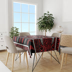 Ngapuhi Aotearoa Meri Kirihimete Tablecloth Maori Silver Fern Koru Tribal Pattern