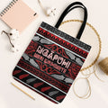 Ngapuhi Aotearoa Meri Kirihimete Tote Bag Maori Silver Fern Koru Tribal Pattern