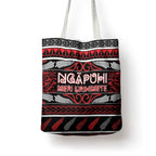 Ngapuhi Aotearoa Meri Kirihimete Tote Bag Maori Silver Fern Koru Tribal Pattern