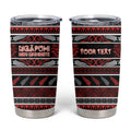 Personalised Ngapuhi Aotearoa Meri Kirihimete Tumbler Cup Maori Silver Fern Koru Tribal Pattern