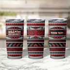 Personalised Ngapuhi Aotearoa Meri Kirihimete Tumbler Cup Maori Silver Fern Koru Tribal Pattern