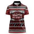 Personalised Ngapuhi Aotearoa Meri Kirihimete Women Polo Shirt Maori Silver Fern Koru Tribal Pattern