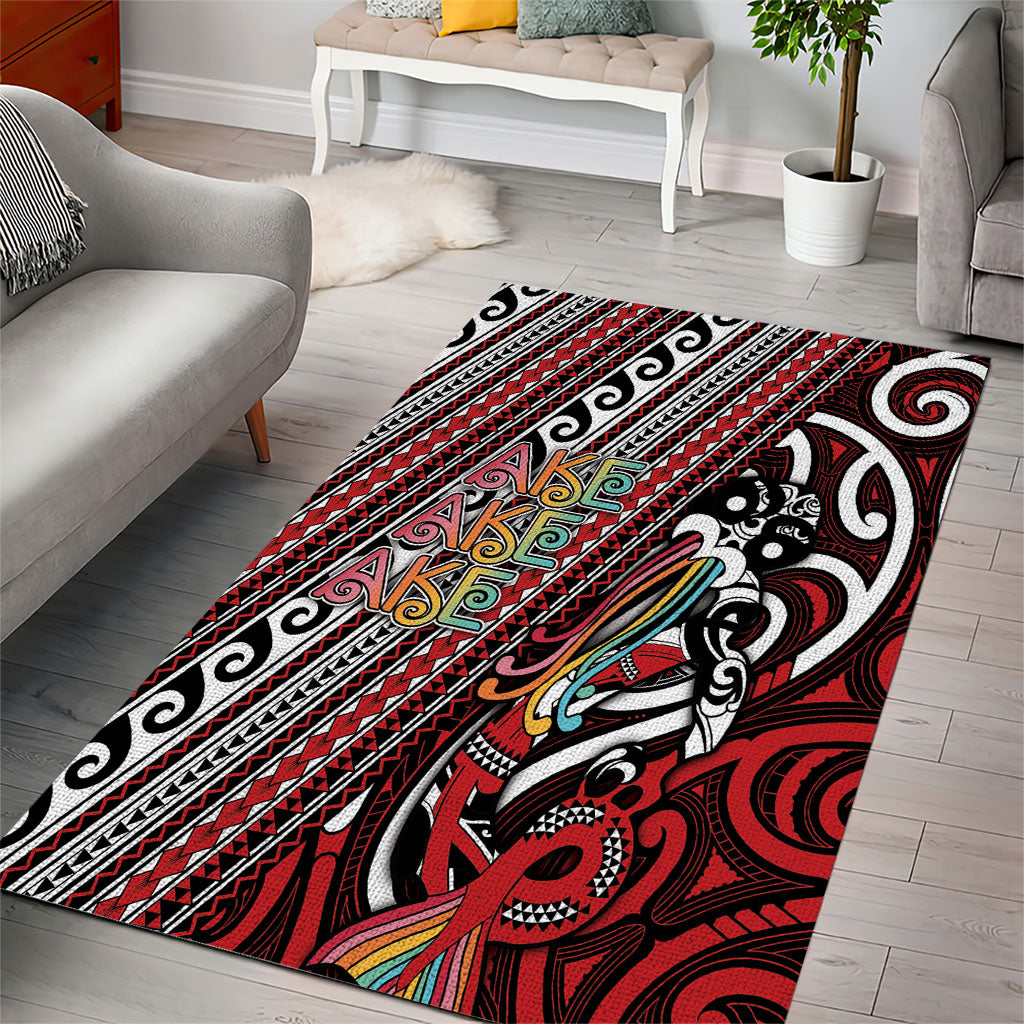 Maori Language Week Area Rug Ake Ake Ake Tribal Patterns