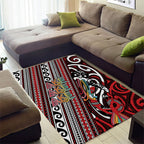 Maori Language Week Area Rug Ake Ake Ake Tribal Patterns