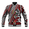 Personalised Maori Language Week Baseball Jacket Ake Ake Ake Tribal Patterns