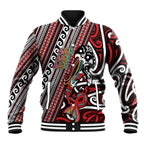 Personalised Maori Language Week Baseball Jacket Ake Ake Ake Tribal Patterns