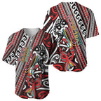 Personalised Maori Language Week Baseball Jersey Ake Ake Ake Tribal Patterns