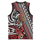 Personalised Maori Language Week Basketball Jersey Ake Ake Ake Tribal Patterns