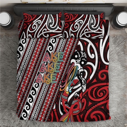 Maori Language Week Bedding Set Ake Ake Ake Tribal Patterns