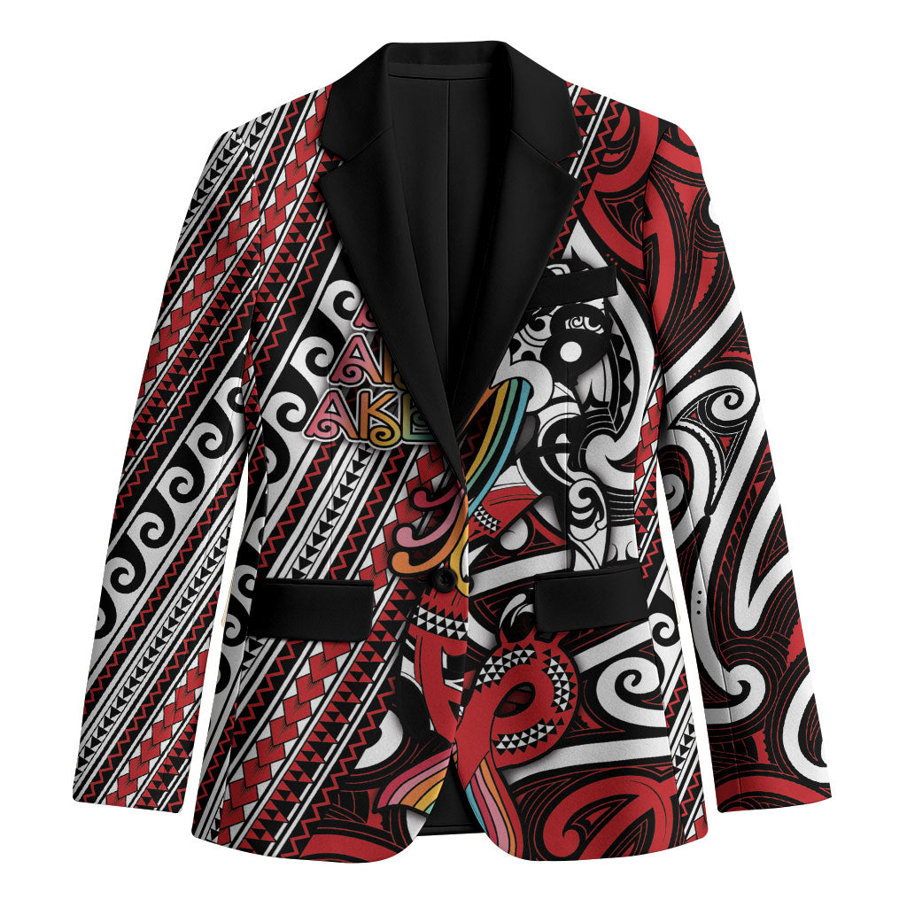 Personalised Maori Language Week Blazer Ake Ake Ake Tribal Patterns