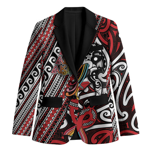Personalised Maori Language Week Blazer Ake Ake Ake Tribal Patterns